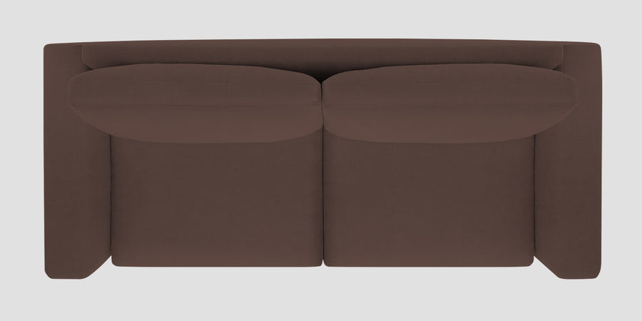 Esha Fabric 2 Seater Sofa In Caramel Brown Colour - Febonic Living
