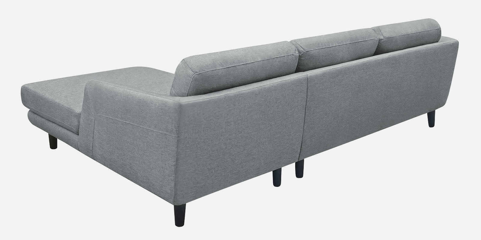 Natasha Velvet LHS Sectional Sofa (3+Lounger) in Pearl grey Colour