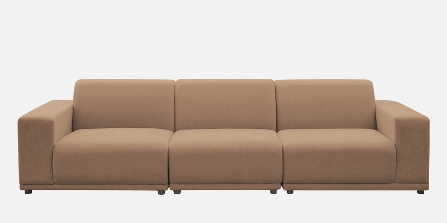 Adam Fabric Rhs Sectional Sofa 3 Ottoman Lounger In Cookie Beige Colour - Febonic Living