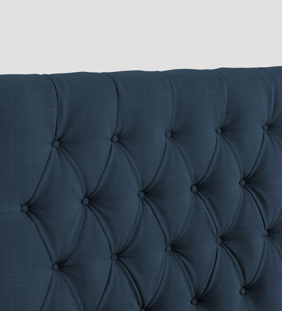 Isko Fabric Upholstered Single Size Bed In Light Blue Colour With Box Storage - Febonic Living