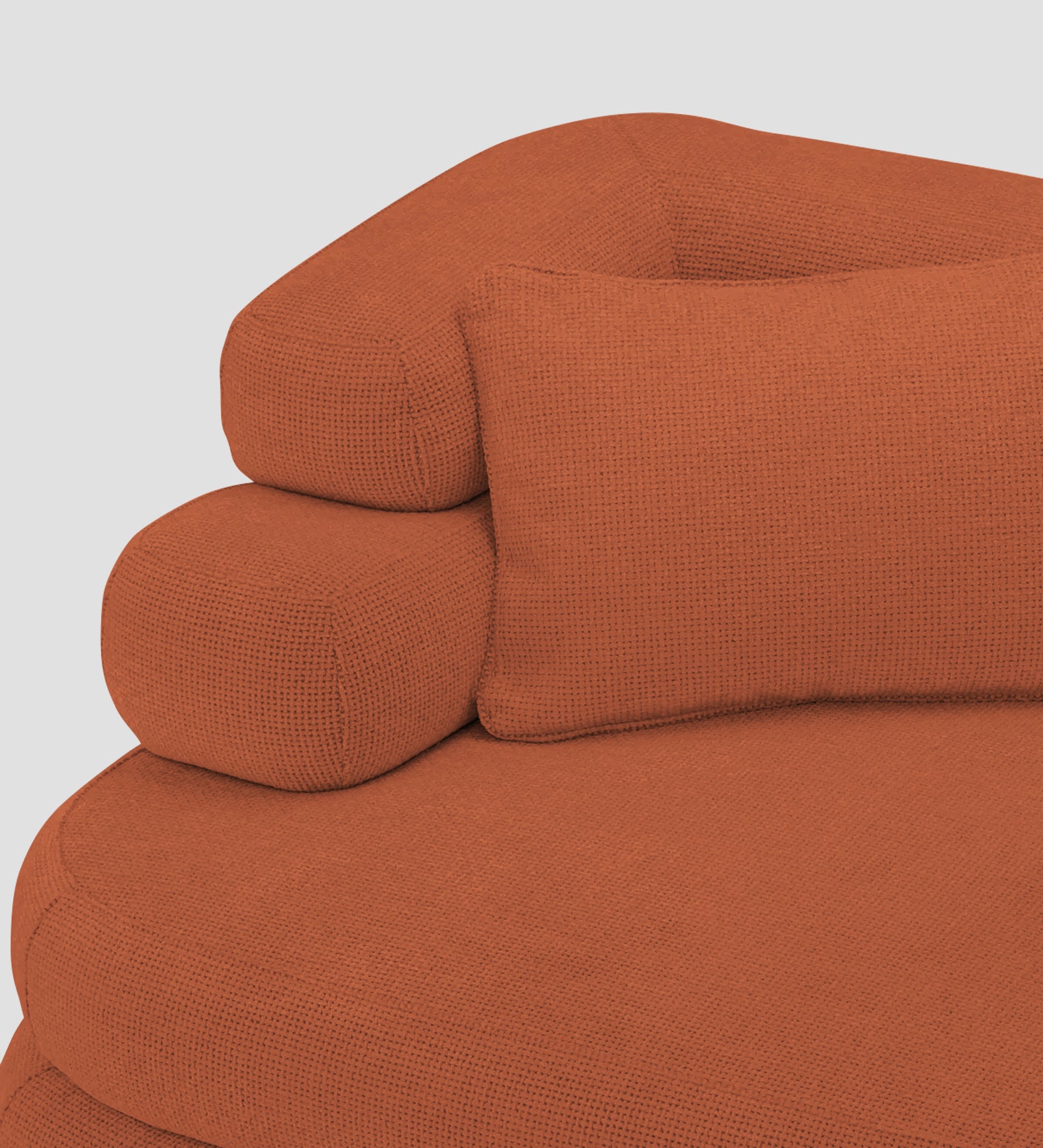 Wener Fabric 1 Seater Sofa in Royal Orange Colour