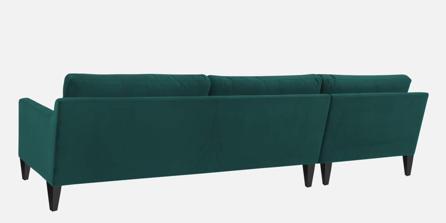 Jones Velvet Rhs Sectional Sofa 3 Lounger In Pine Green Colour - Febonic Living