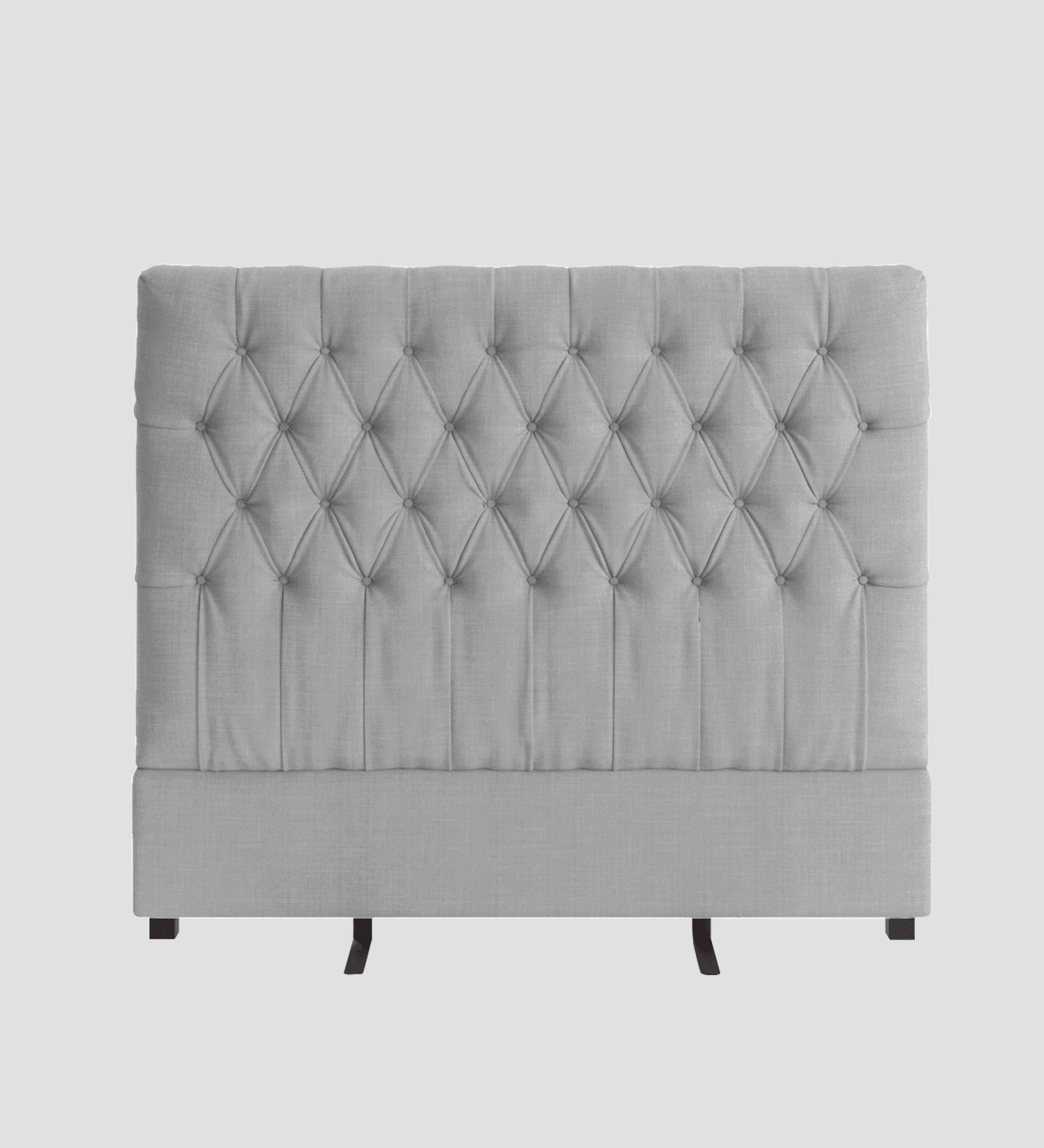 Isko Fabric King Size Bed In Lit Grey Colour With Storage Box - Febonic Living
