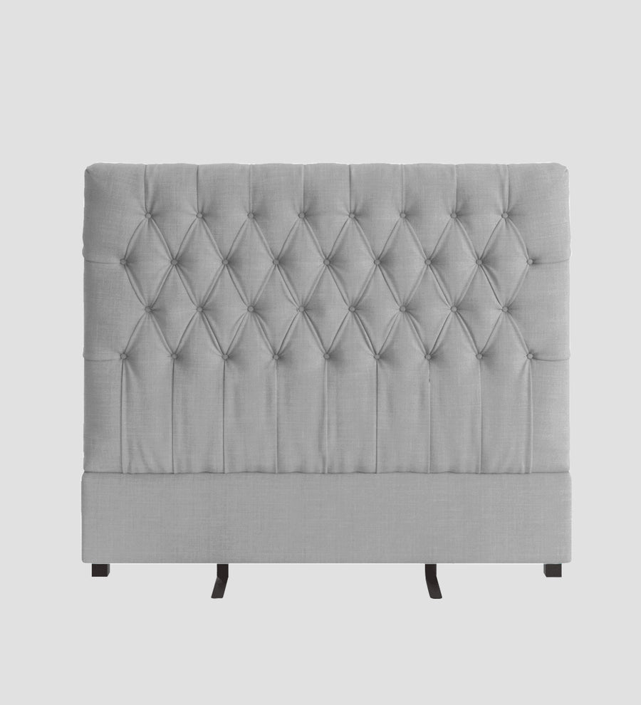 Isko Fabric Upholstered King Size Bed In Lit Grey Colour With Box Storage - Febonic Living