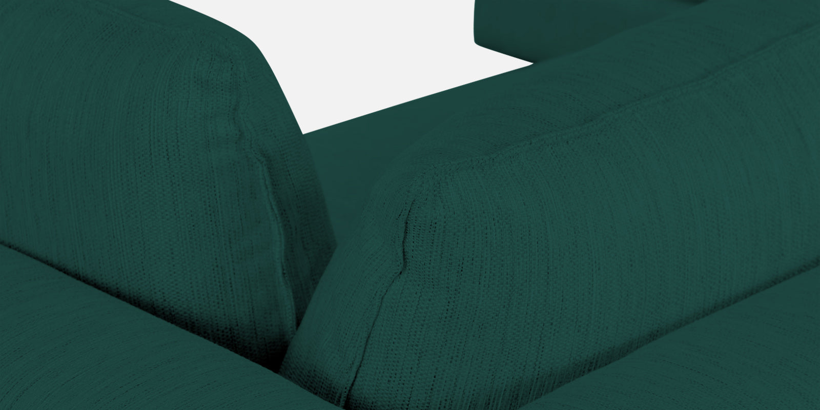 Ziggy Fabric LHS Sectional Sofa (3+Lounger) in Sage Green Colour