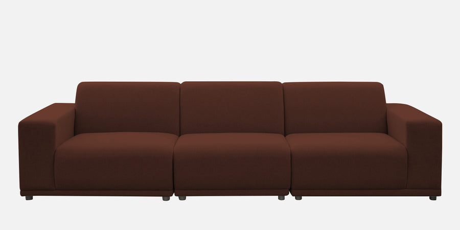 Adam Fabric Rhs Sectional Sofa 3 Ottoman Lounger In Coffee Brown Colour - Febonic Living