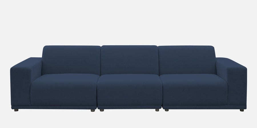 Adam Fabric Rhs Sectional Sofa 3 Ottoman Lounger In Denim Blue Colour - Febonic Living