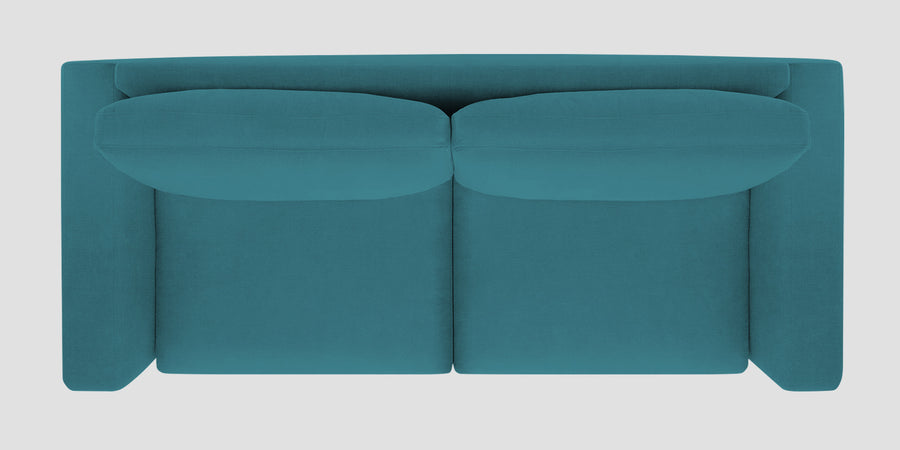Esha Fabric 2 Seater Sofa In Water Blue Colour - Febonic Living