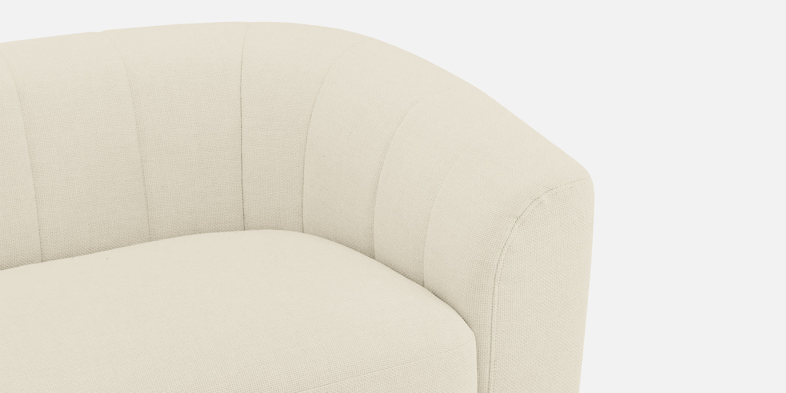 Mara Fabric 3 Seater Sofa In Ivory Cream Colour