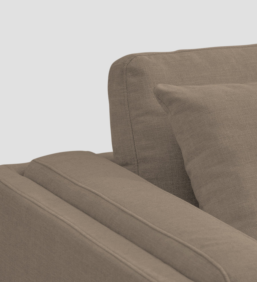 Borry Fabric 1 Seater Sofa In Hazel Beige Colour - Febonic Living