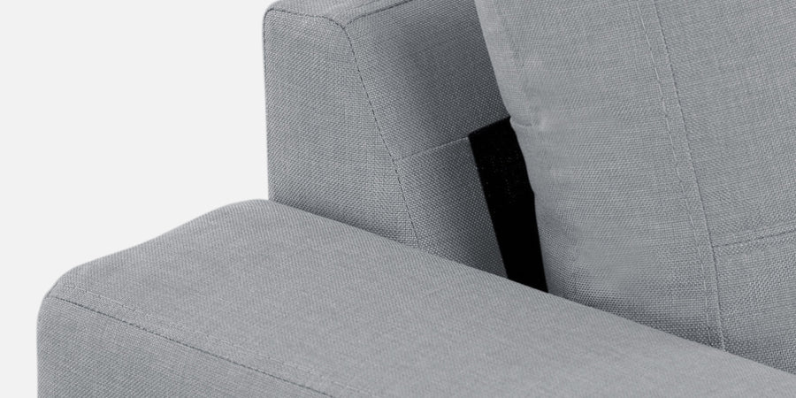 Perry Fabric Lhs Sectional Sofa 3 Lounger In Coin Grey Colour - Febonic Living