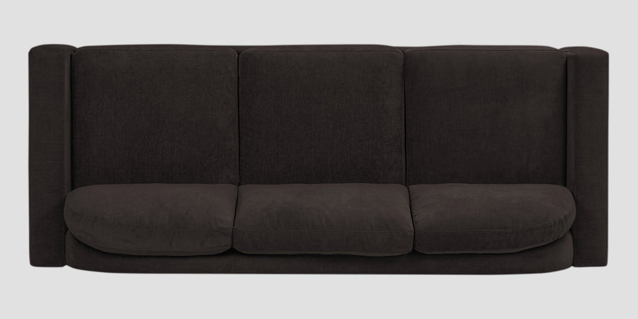 Dara Fabric 3 Seater Sofa In Cara Brown Colour - Febonic Living