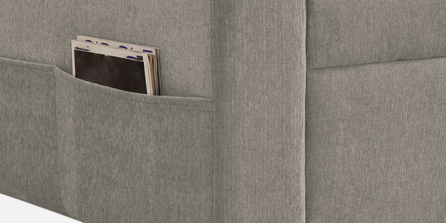 Kara Fabric 3 Seater Pull Out Sofa Cum Bed In Ash Grey Colour - Febonic Living