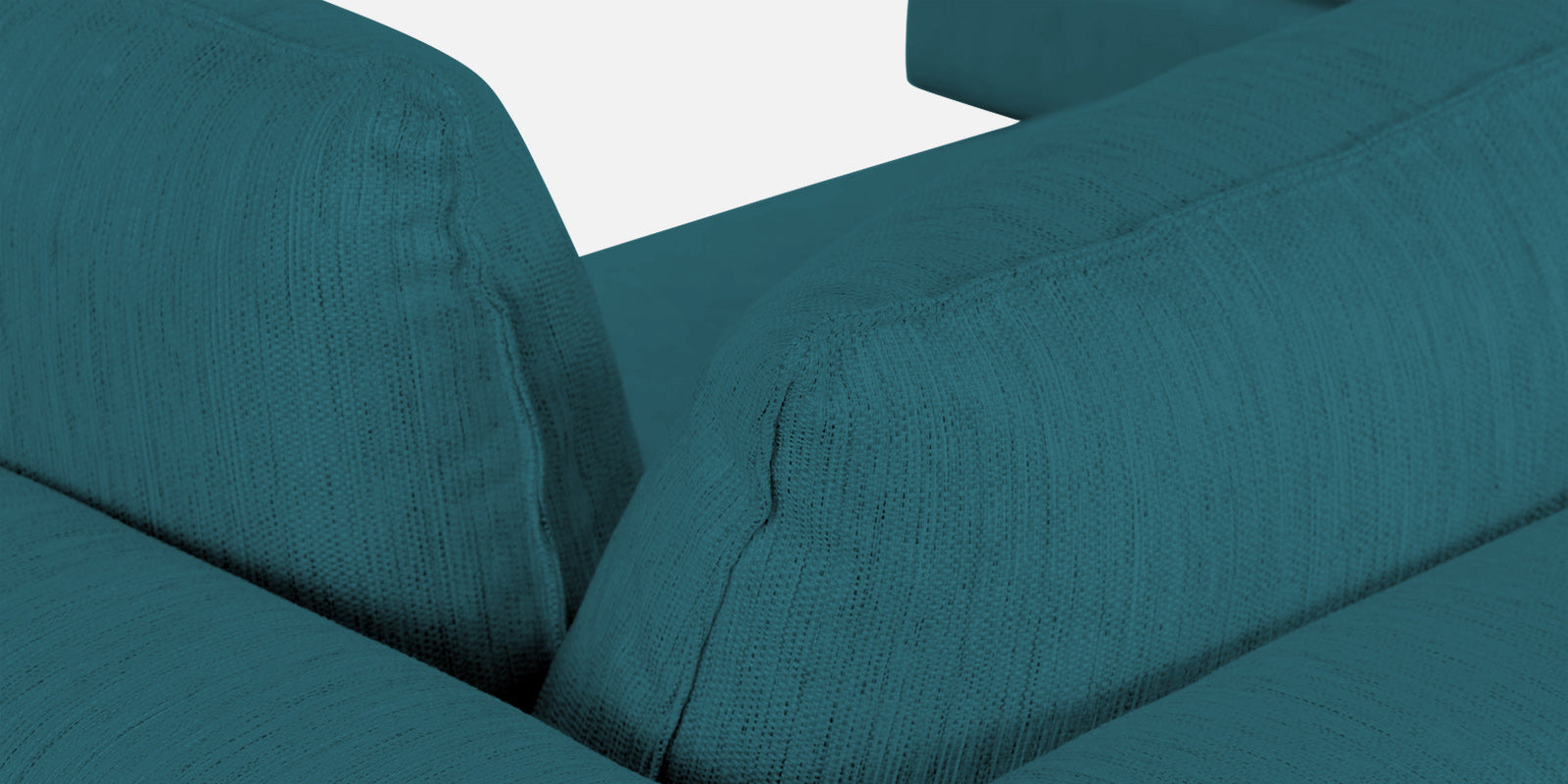 Ziggy Fabric LHS Sectional Sofa (3+Lounger) in Water Blue Colour