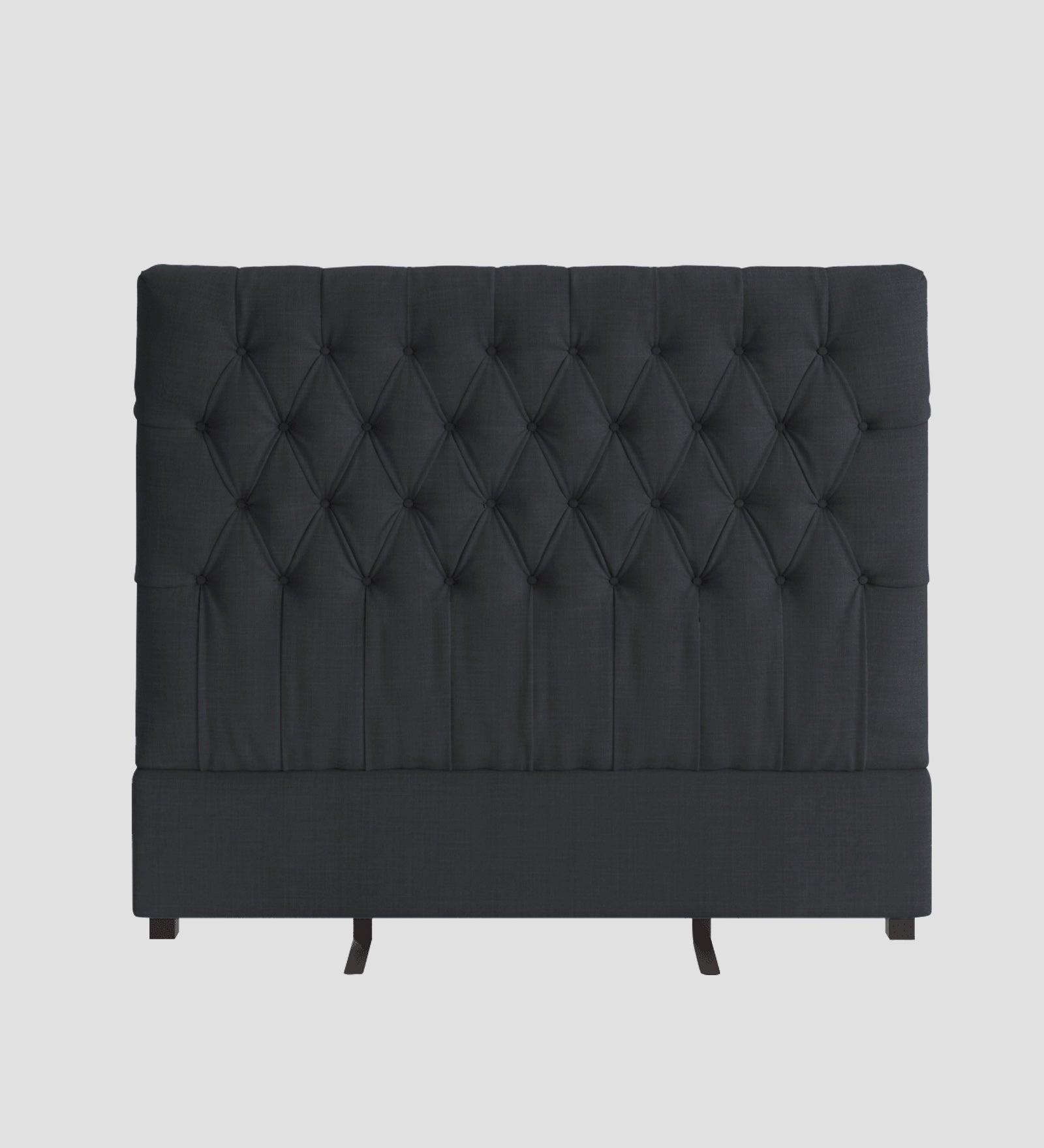 Isko Fabric King Size Bed In Charcoal Grey Colour With Storage Box - Febonic Living