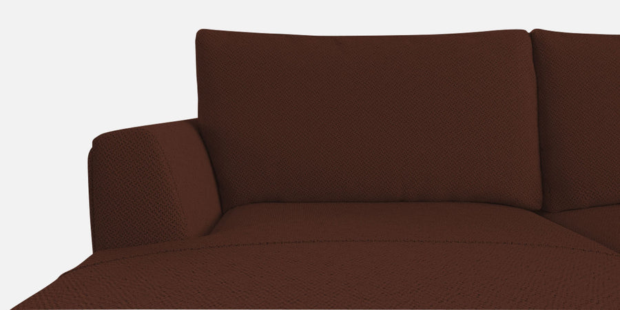 Como Fabric Rhs Sectional Sofa 3 Lounger In Coffee Brown Colour - Febonic Living