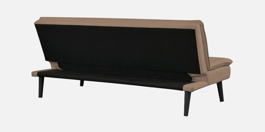 Toner Fabric 3 Seater Convertible Sofa Cum Bed In Cookie Beige Colour - Febonic Living