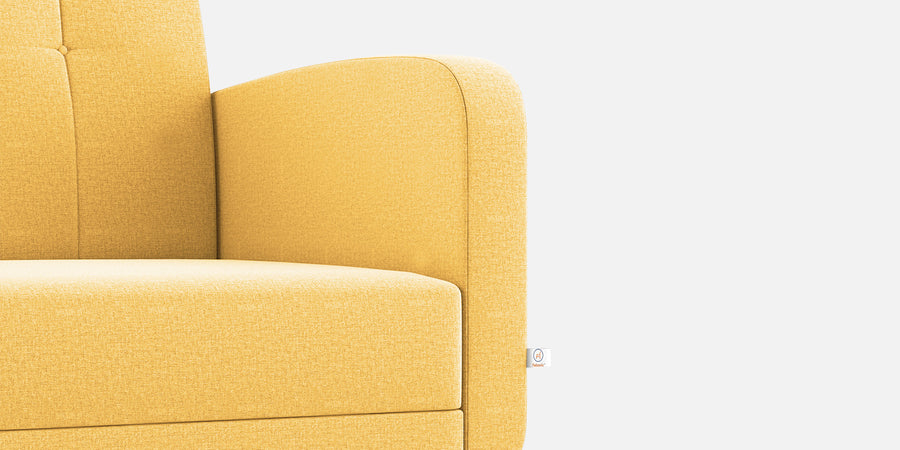 Wiki Velvet 2 Seater Sofa In Turmeric Yellow Colour - Febonic Living