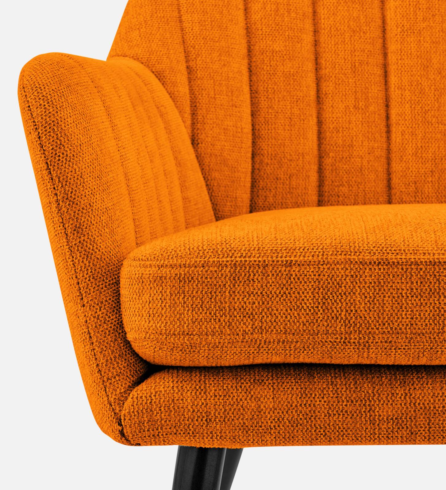 Bella Fabric Arm Chair In Vivid Orange Colour