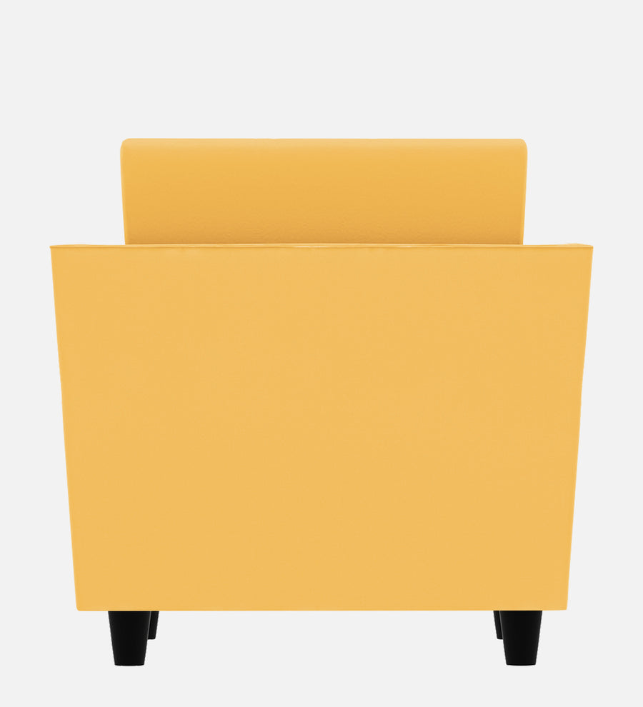 Bristo Velvet 1 Seater Sofa In Turmeric Yellow Colour With Storage - Febonic Living