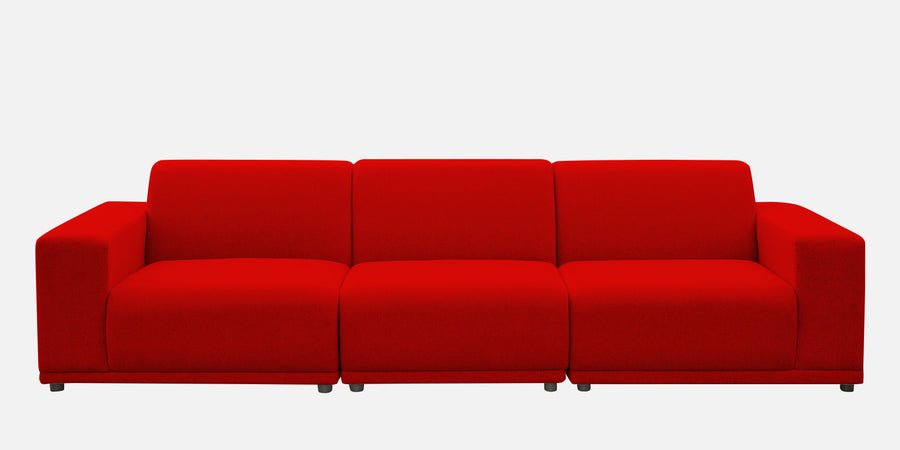 Adam Fabric Rhs Sectional Sofa 3 Ottoman Lounger In Ruby Red Colour - Febonic Living