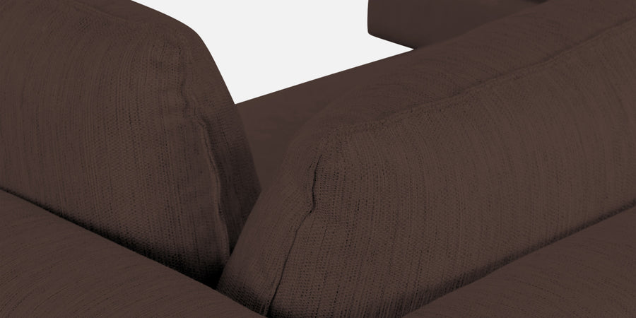 Ziggy Fabric Lhs Sectional Sofa 3 Lounger In Caramel Brown Colour - Febonic Living