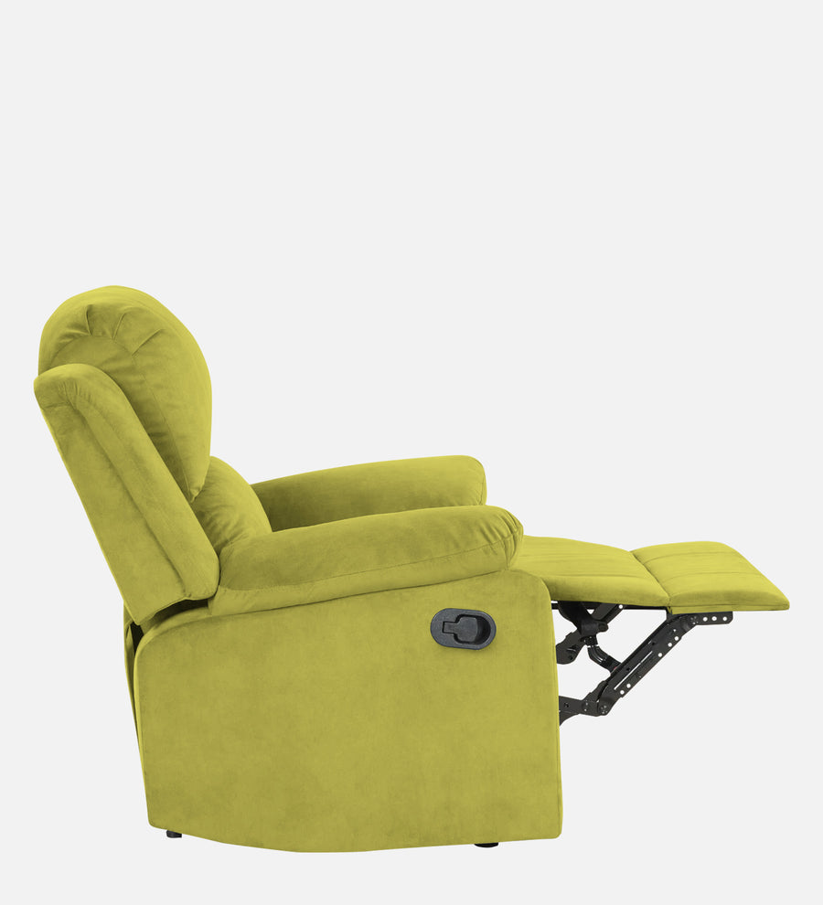 Henry Fabric 1 Seater Motorized Recliner In Parrot Green Colour - Febonic Living