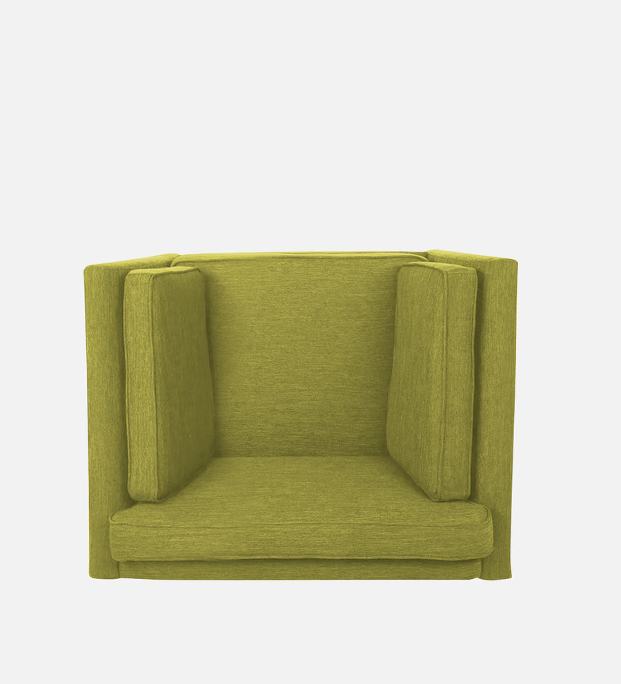 Nigar Fabric 1 Seater Sofa In Parrot Green Colour - Febonic Living