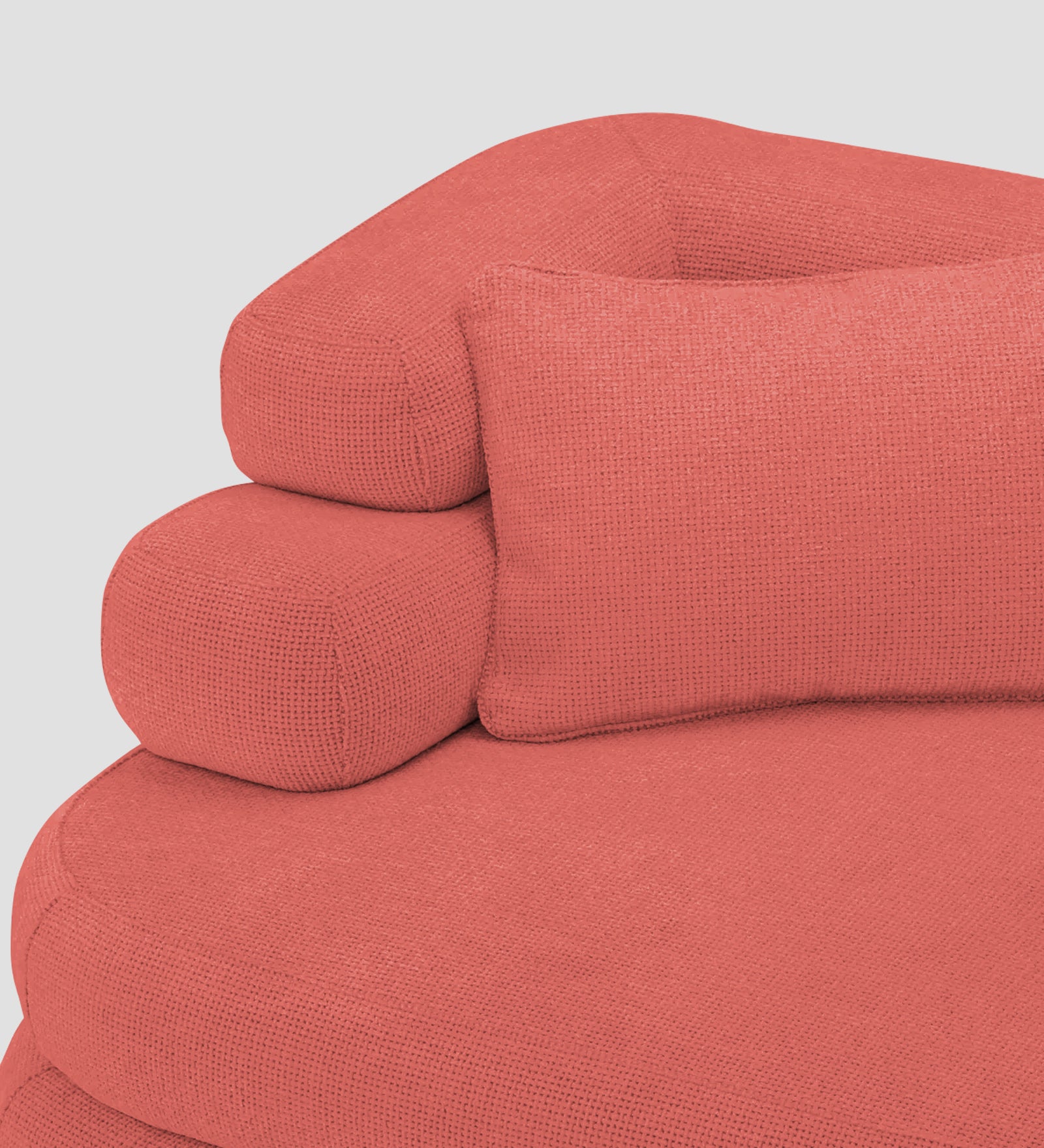 Wener Fabric 1 Seater Sofa in Salmon Pink Colour