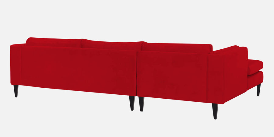 Jasper Velvet Lhs Sectional Sofa 3 Lounger In Berry Maroon Colour - Febonic Living