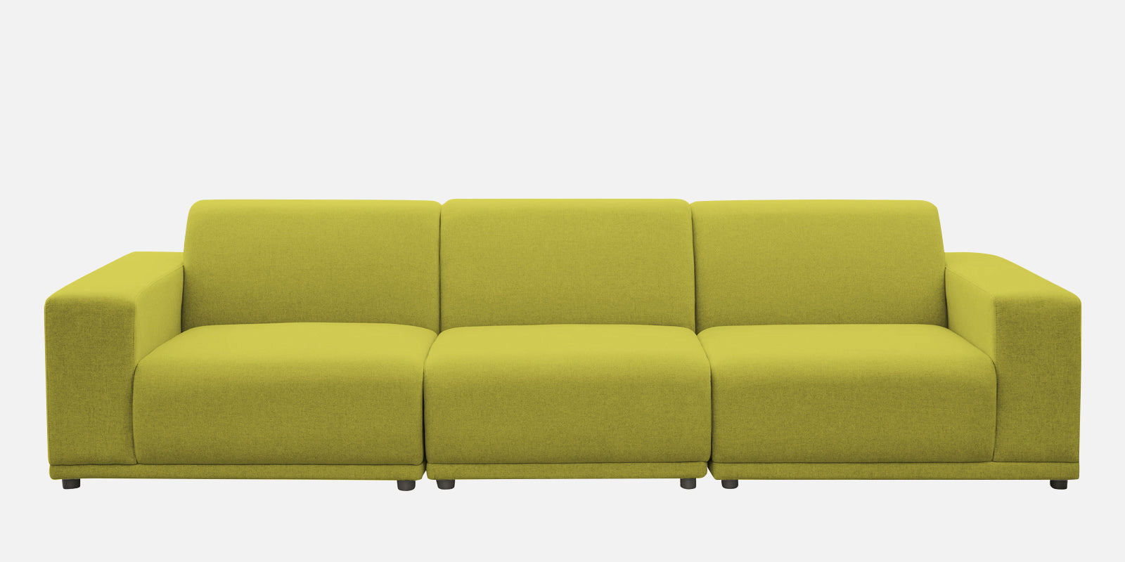 Adam Fabric RHS Sectional Sofa (3 + Lounger) In Parrot Green Colour