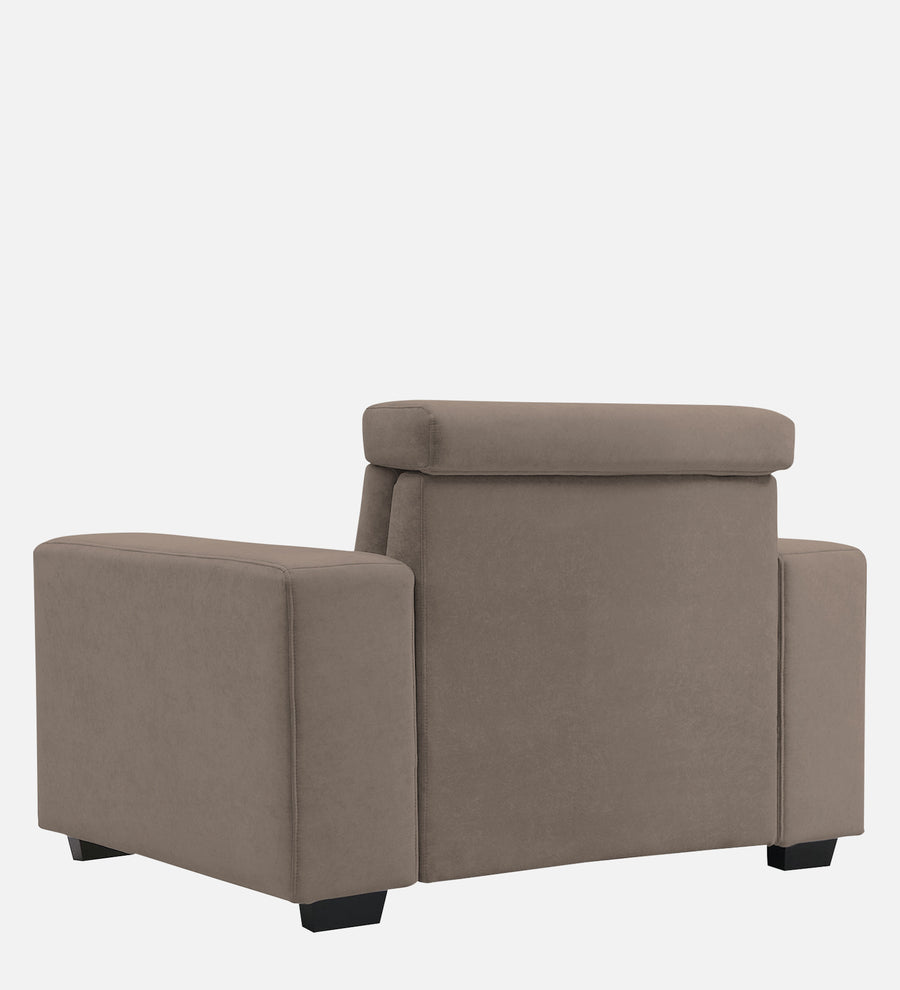 Hiro Fabric 1 Seater Sofa In Rock Beige Colour - Febonic Living