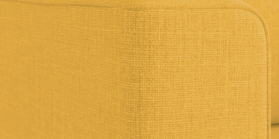 Kenia Fabric 2 Seater Foldable Sofa Cum Bed In Bold Yellow Colour - Febonic Living
