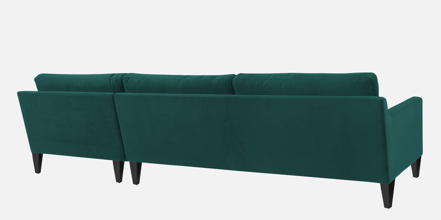 Jones Velvet Lhs Sectional Sofa 3 Lounger In Pine Green Colour - Febonic Living