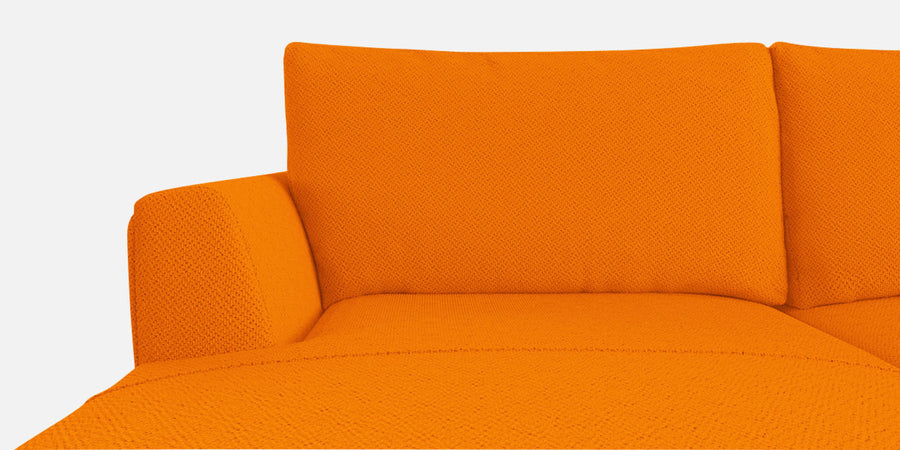Como Fabric Rhs Sectional Sofa 3 Lounger In Vivid Orange Colour - Febonic Living