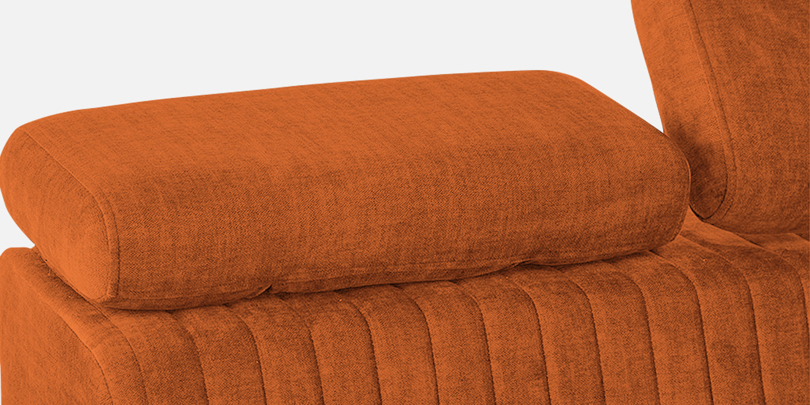 Draco Fabric 3 Seater Sofa In Vivid Orange Colour