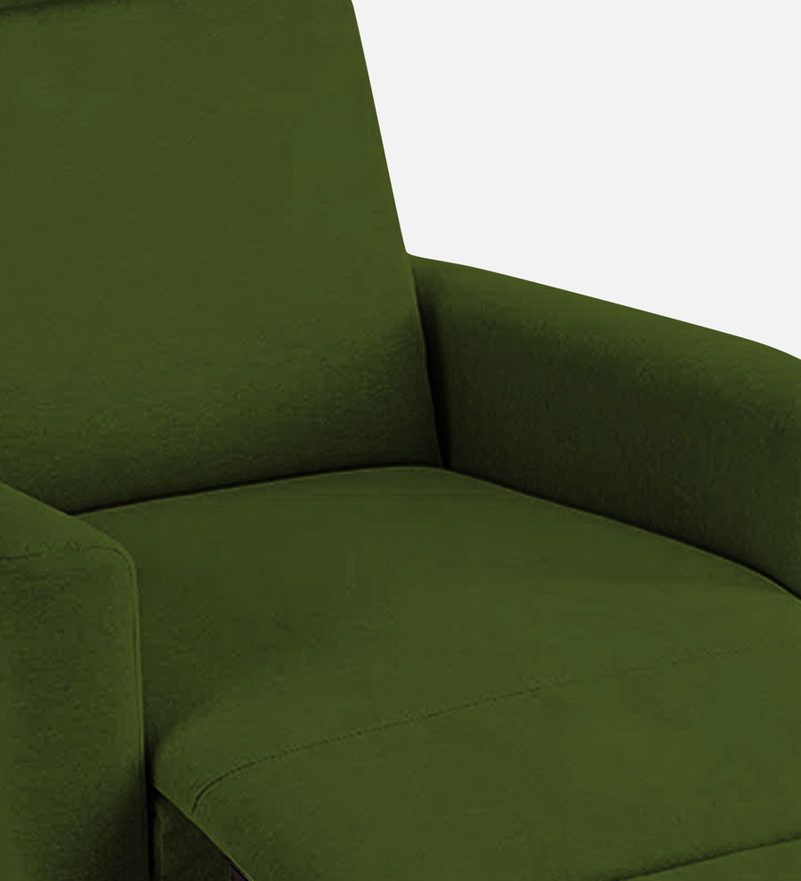 Zura Fabric 1 Seater Rotating Motorized Recliner In Olive Green Colour - Febonic Living