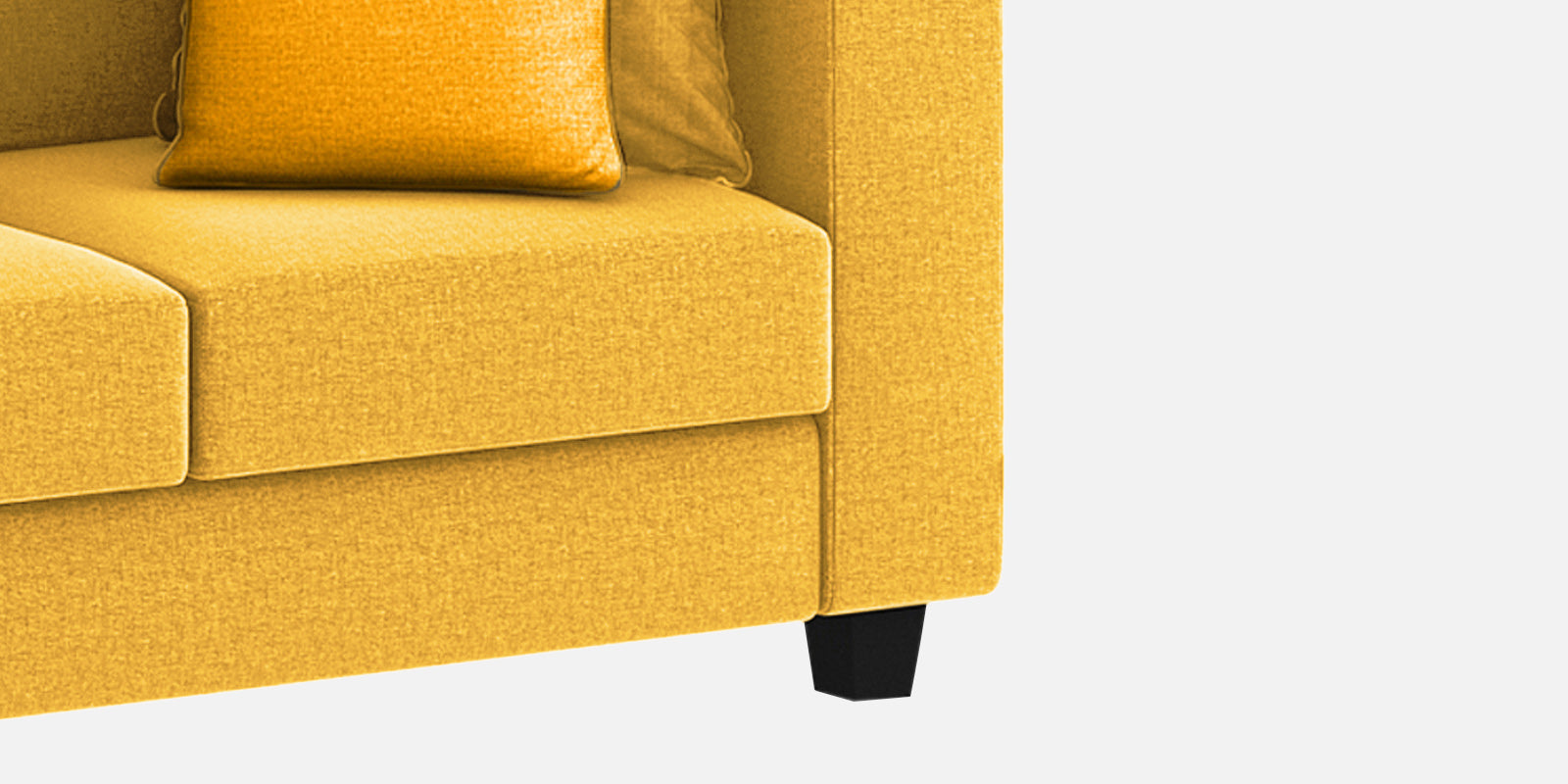 Nabi Fabric 3 Seater Sofa In Bold Yellow Colour