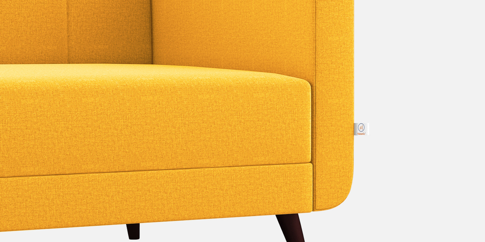 Wiki Velvet 3 Seater Sofa in Safforn Yellow Colour