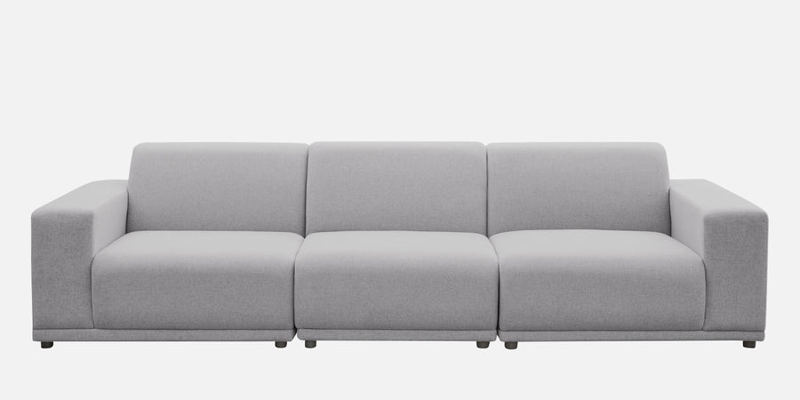 Adam Fabric Lhs Sectional Sofa 3 Ottoman Lounger In Lit Grey Colour - Febonic Living