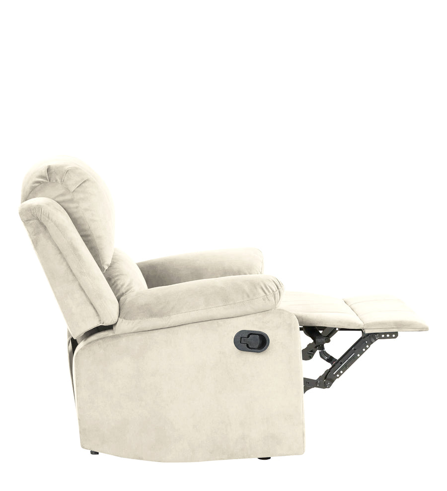 Henry Fabric 1 Seater Motorized Recliner In Ivory Cream Colour - Febonic Living