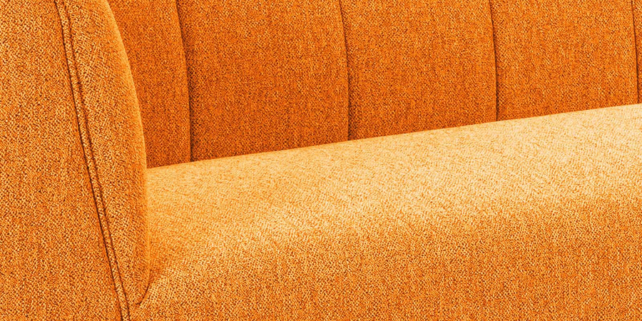 Chastin Fabric 2 Seater Sofa In Vivid Orange Colour - Febonic Living