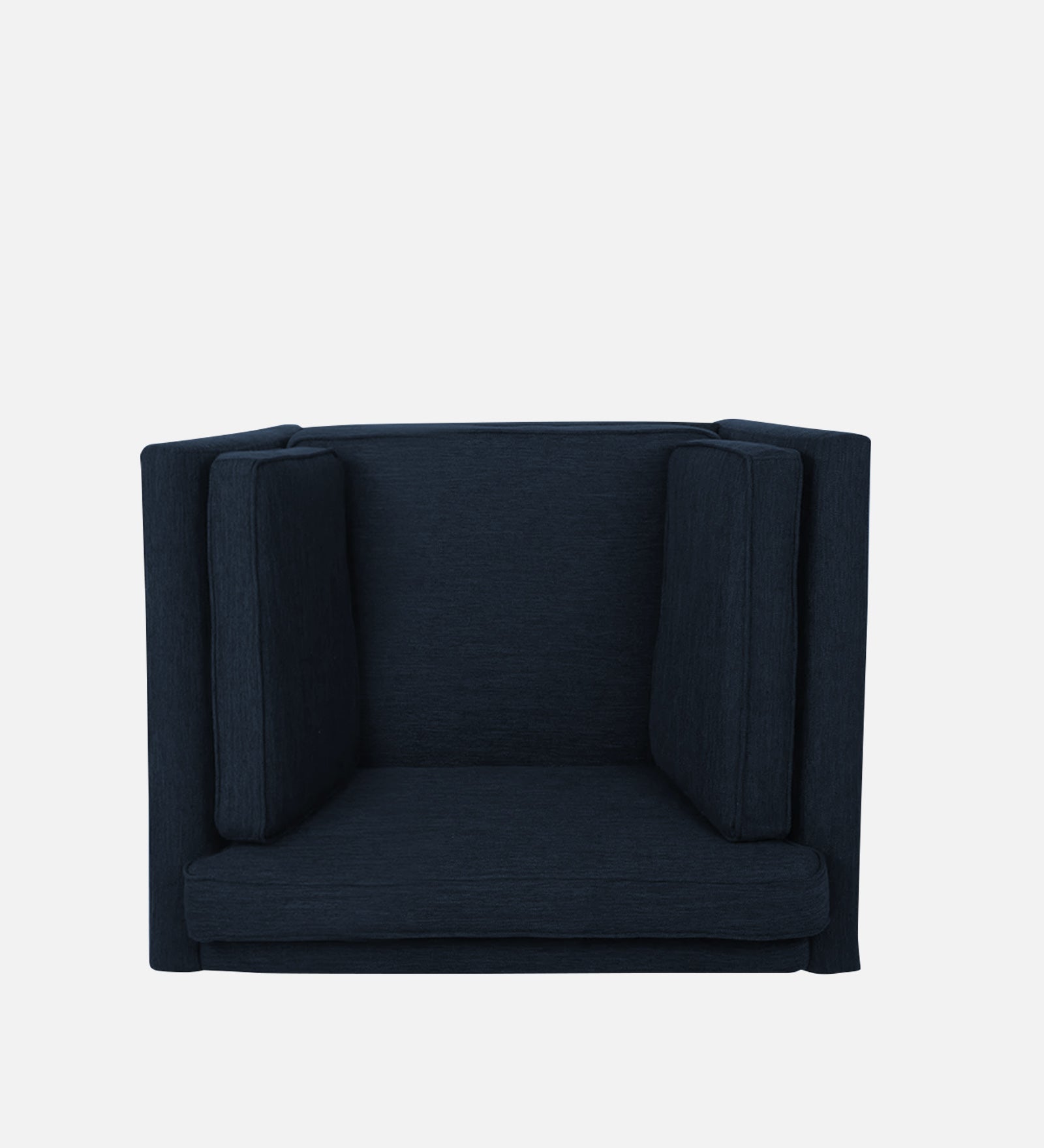 Nigar Fabric 1 Seater Sofa in Denim Blue Colour