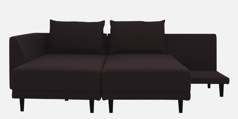 Ira Fabric Rhs 6 Seater Convertible Sofa Cum Bed In Cara Brown Colour - Febonic Living
