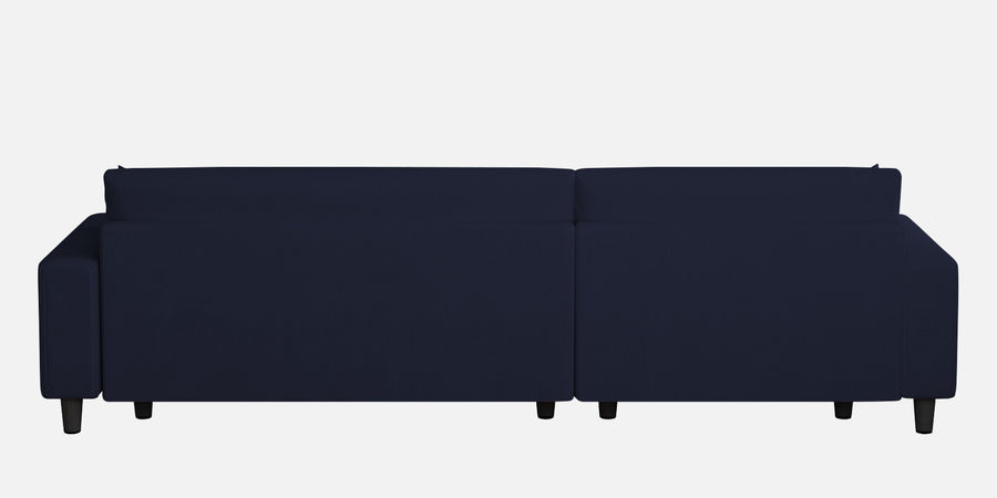 Peach Fabric Rhs 6 Seater Sofa Cum Bed With Storage In Royal Blue Colour - Febonic Living