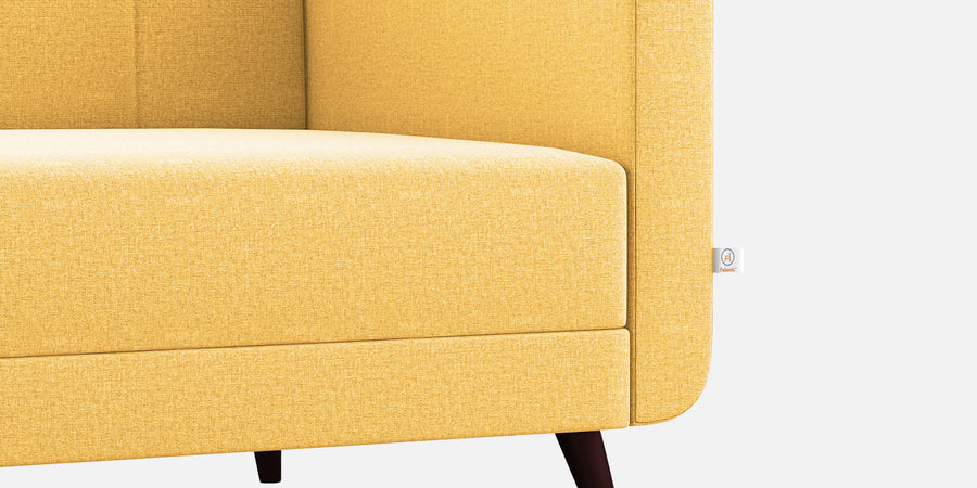 Wiki Velvet 3 Seater Sofa In Turmeric Yellow Colour - Febonic Living