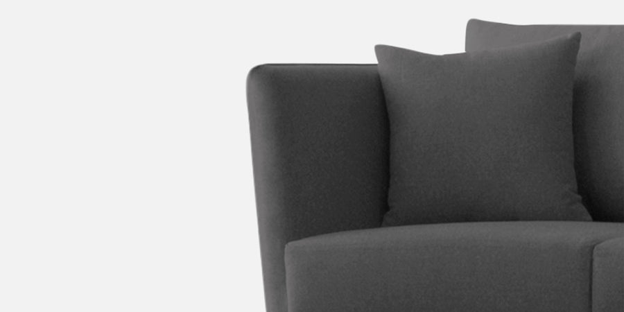 Norway Velvet 3 Seater Sofa In Davy Grey Colour - Febonic Living