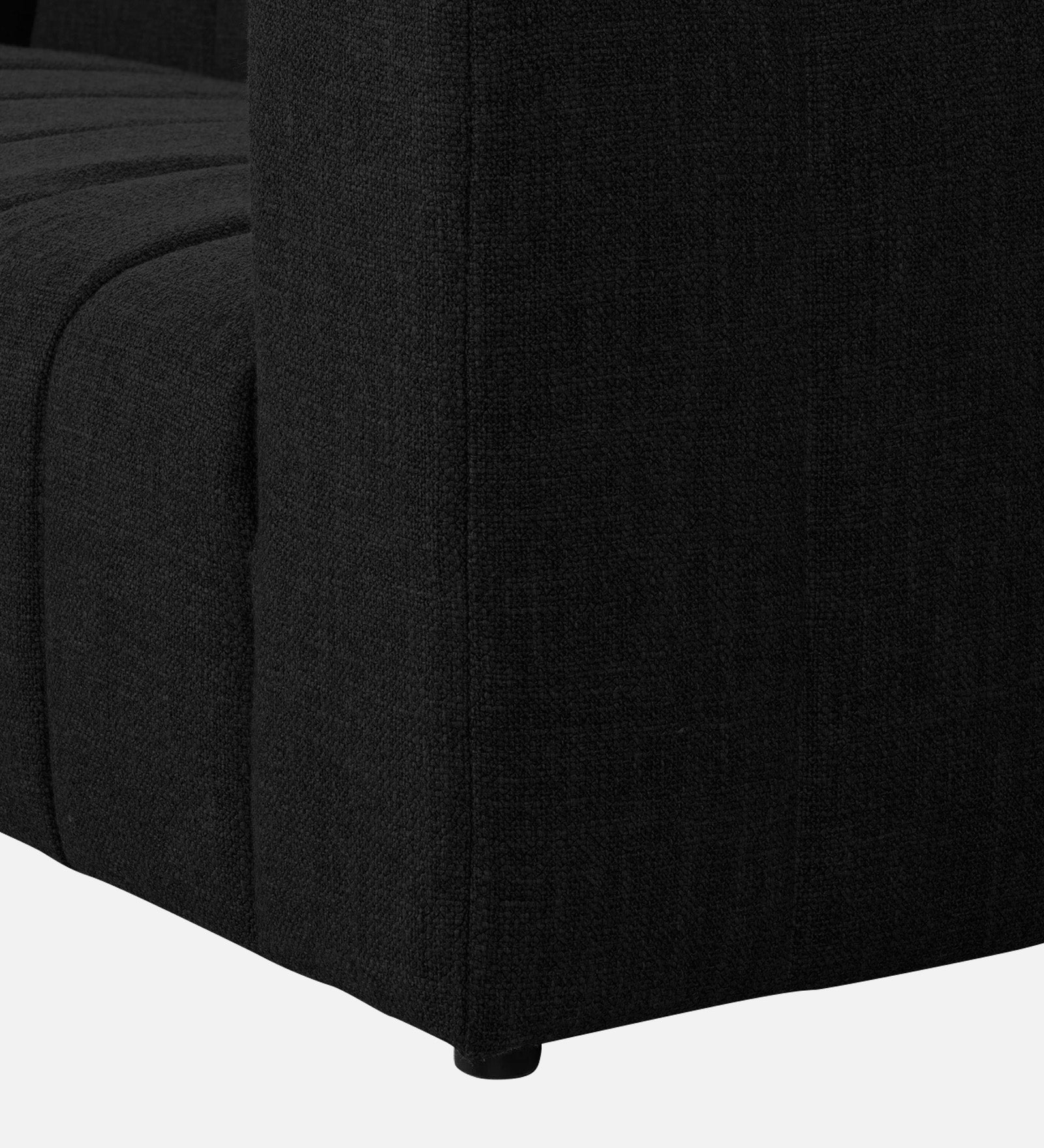 Lara Fabric 1 Seater Sofa in Zed Black Colour