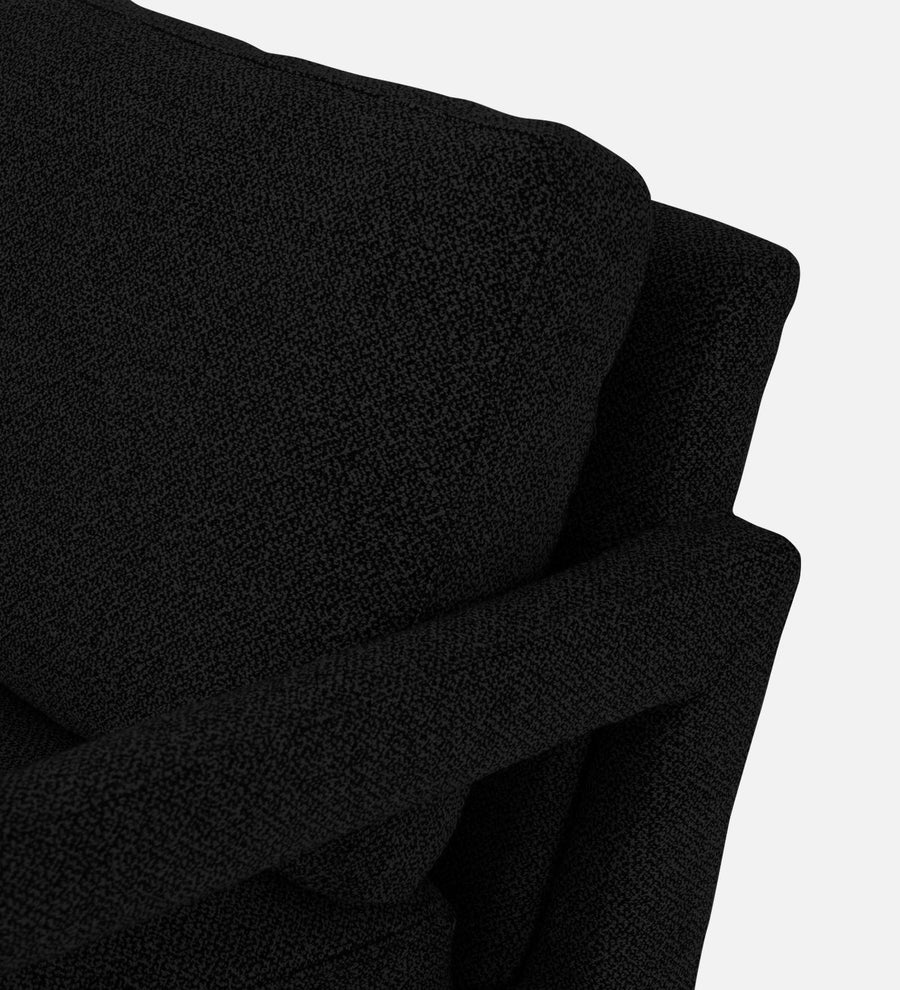 Olsen Fabric Arm Chair In Zed Black Colour - Febonic Living