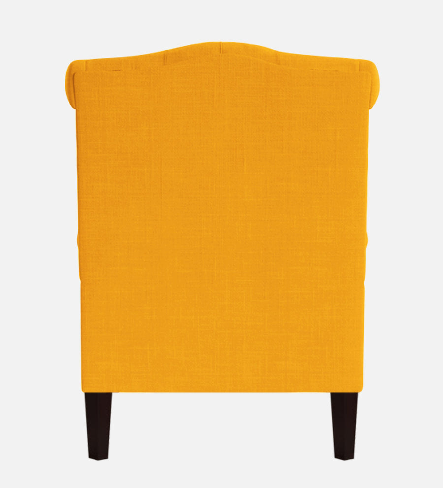Nottage Fabric Wing Chair In Bold Yellow Colour - Febonic Living